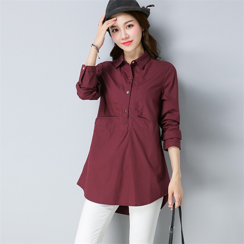 衬衫2021新款气质优雅纯色韩版修身休闲宽松流行青年青春显瘦，女装衬衫，独衣靓