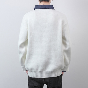【直播】8643-P68 2025年秋季毛衣假两件POLO领男长袖针织衫图片