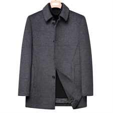 2023秋冬季毛呢羊毛大衣男翻领中长款外套风衣男装DS81051-P285，男装毛呢大衣，电商B212（原钱塘6029）