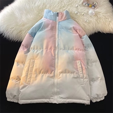 渐变色美式羽绒棉棉衣男士秋冬季新款保暖棉服情侣外套MY19/P95，男装棉衣，星座506B