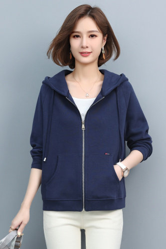 2021秋季新款简约时尚减龄连帽宽松休闲舒适卫衣，女装卫衣/绒衫，鑫鑫格