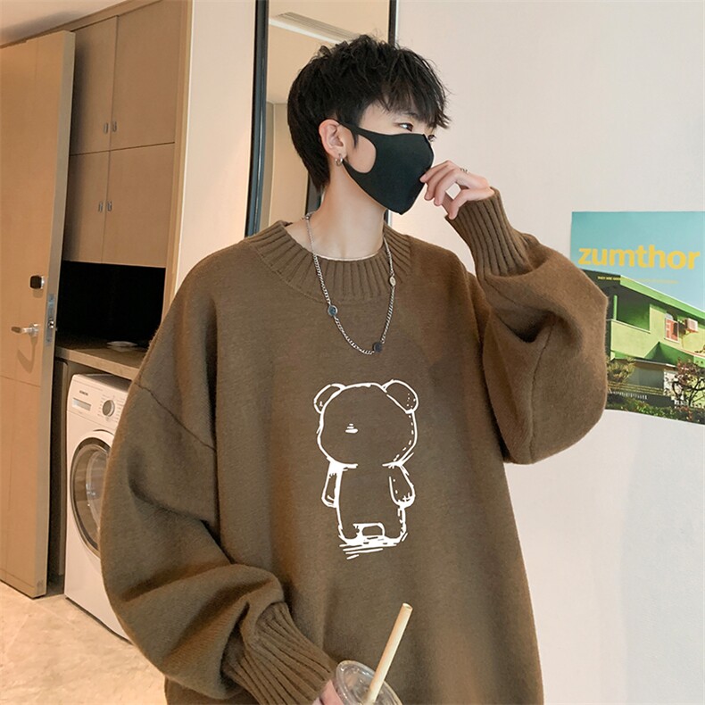 半高领毛衣男士大码针织衫男毛线衣男M18339-P45加绒款-P65,男装针织衫/毛衣,电商A040