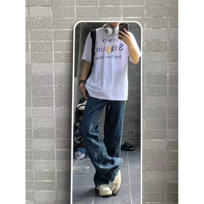 【有货】喷墨扎染牛仔裤男款美式复古vibe风裤子NZK56WW-特P48,男装牛仔裤,星座1007（原301D）