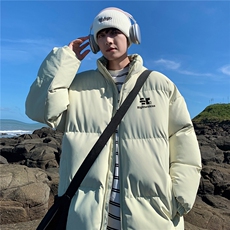 2024冬季格子三防加厚羽绒棉衣情侣撞色棉服外套MY55501特P88，男装棉衣，星座610B-1