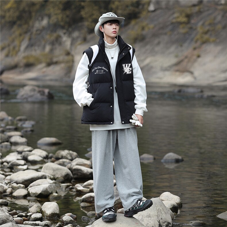 山系新标白鸭绒字母印花休闲羽绒马甲A247-MJ114特批115控168,男装背心/马甲,电商A247