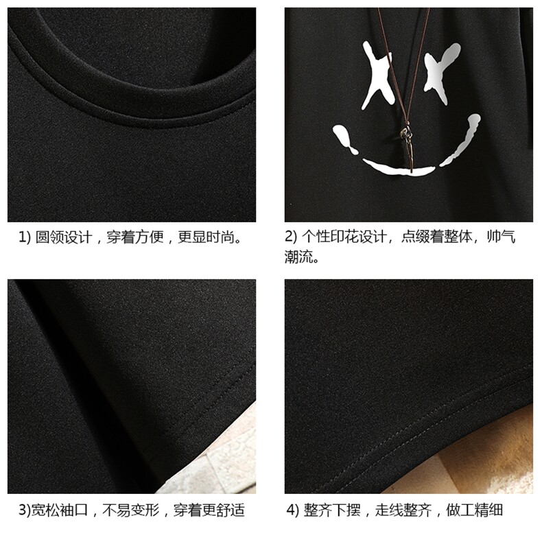 TK28190-P25春夏季七分袖t恤男大码五分袖男短袖中袖砖墙挂拍,男装T恤,电商A040A