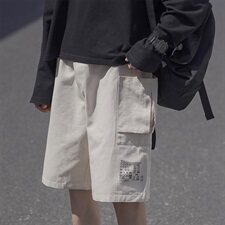2021夏季港风新款男宽松五分裤学生日系工装短裤潮504-K023-P35，男装休闲裤，星座504