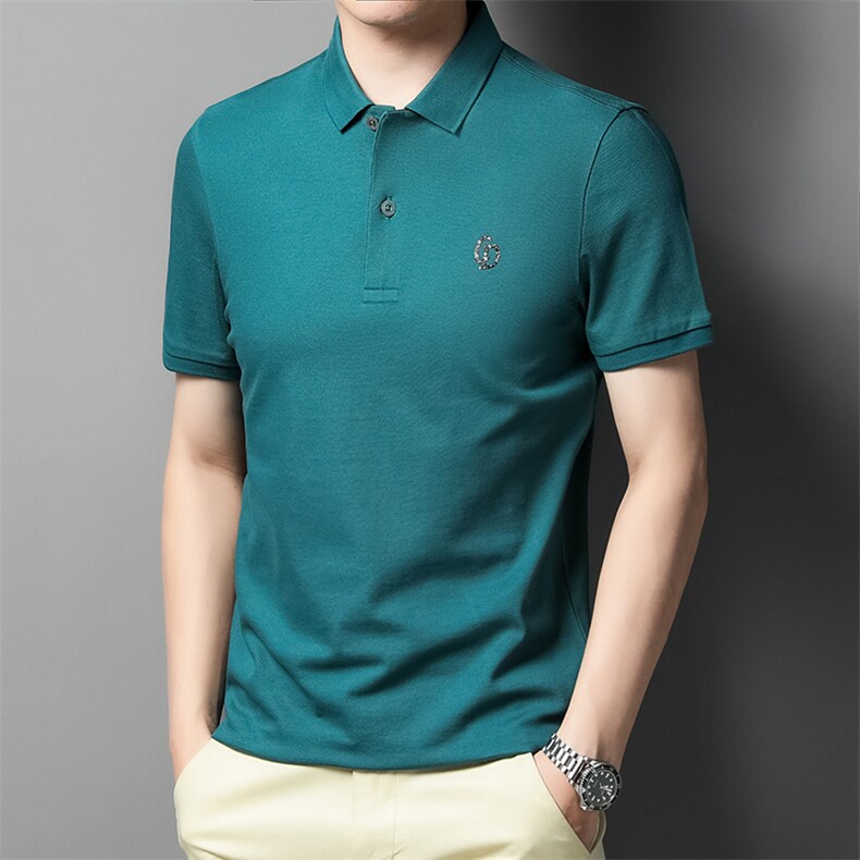 短袖T恤男纯色POLO衫夏季新款男士休闲潮流半袖体恤衫P68,男装Polo衫,星座1105-3