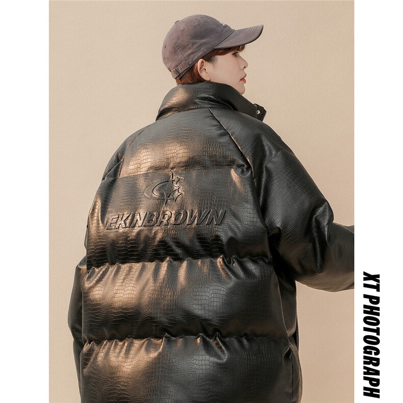 1中性鳄鱼纹钢印字母设计大码M-5XL潮流棉衣男MY77722P128控168，男装棉衣，星座226-2