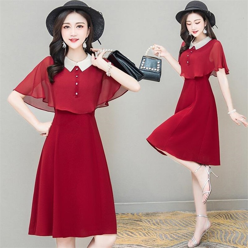 单款单色连衣裙，女装连衣裙，米儿衣景