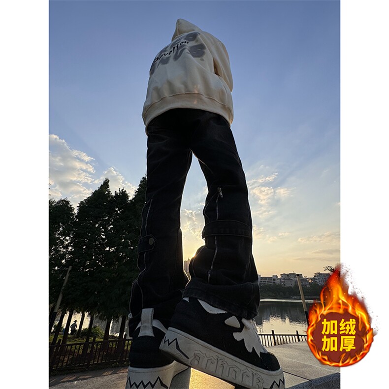 B221 美式ins高街加绒加厚牛仔裤 LK23028-P60 控78 P70控98图片