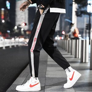 2021新款春秋韩版潮流运动男士休闲长裤束脚潮牌九分裤,男装休闲裤,电商B226-2（原B217-2）