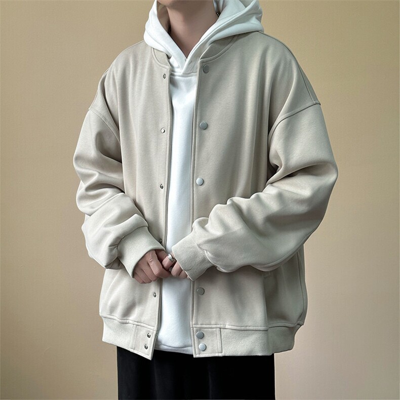 现货-2025春季新品百搭夹克男休闲纯色棒球服外套-AJ2414-P105,男装夹克,电商A351