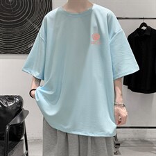 HT73237-P22华夫格t恤男短袖男大码五分袖大皂风，男装T恤，电商A040