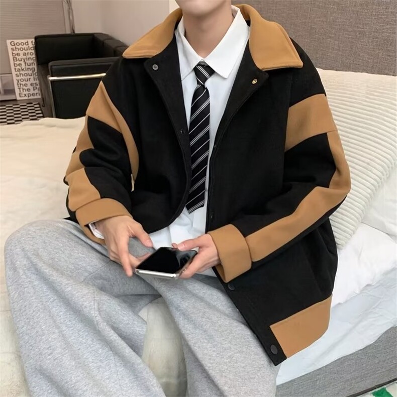 春秋季韩版ins潮牌薄款运动服外套美式翻领夹克上衣男W3570-P55,男装夹克,星座512-2