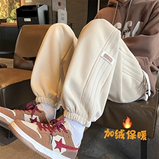 加绒加厚休闲束脚运动卫裤KK380P55控78，男装休闲裤，星座712