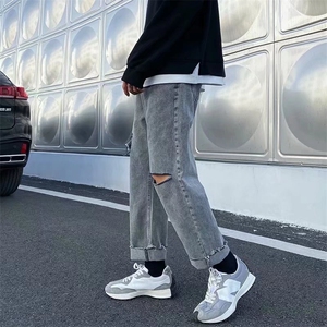 男春季新款破洞牛仔裤休闲裤大码KD110P40图片