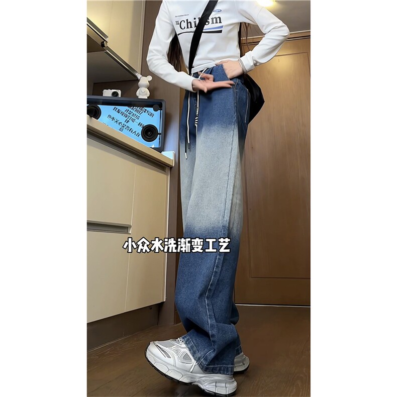 k1100-p55-控78M-5XL现货oversize渐变怀旧蓝色风牛仔裤大码,男装牛仔裤,星座116