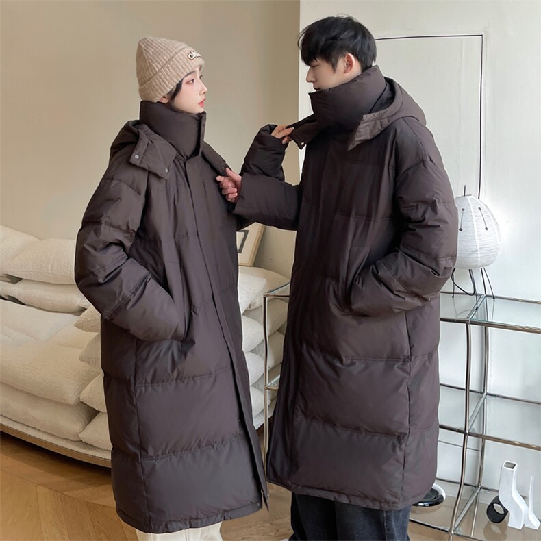 羽绒服男冬季港风连帽长款白鸭绒情侣外套YR926-P205（控价258,男装羽绒服,星座214-3