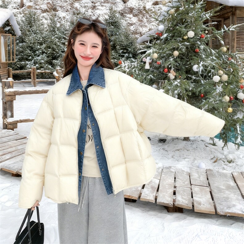 假两件牛仔拼接90羽绒服外套2C259-2505-P325-K488,女装羽绒服,2C259