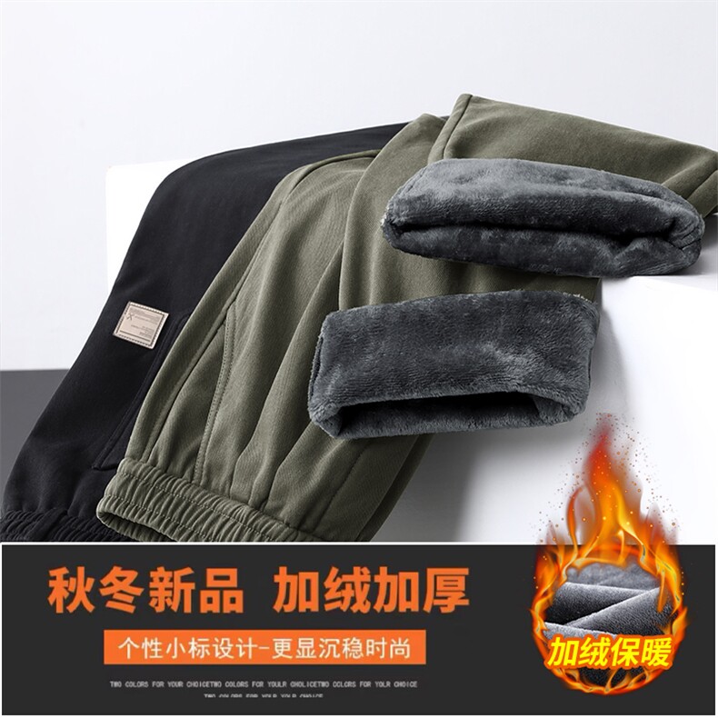 秋冬纯棉工装裤男士宽松百搭休闲裤直筒长裤潮Z2328-P50/加绒P55图片
