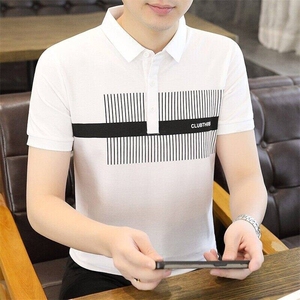 25051-特P35春季休闲时尚T恤男短袖打底衫商务休闲修身短袖POLO衫图片