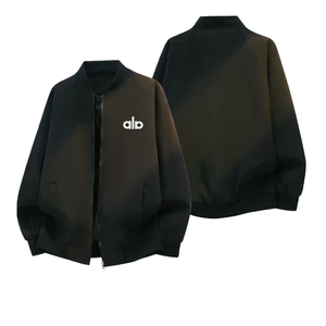 1506/QBF020/P49春秋季新款美式字母印花夹克百搭舒适棒球服男女图片