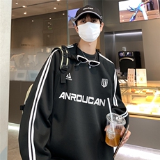 港风23秋季时尚百搭宽松字母印花潮流卫衣B6900P40控58，男装卫衣，电商A268A