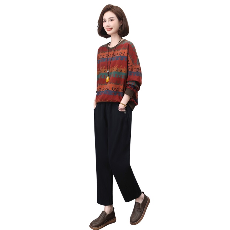 套装流行卫衣套装女早春秋2024春装新款小个子妈妈休闲运动两件套,女装套装/套裙,涵誉