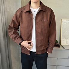 2025春季店主风休闲宽松翻领夹克时尚百搭刺绣外套男2507-P130，男装夹克，电商A413