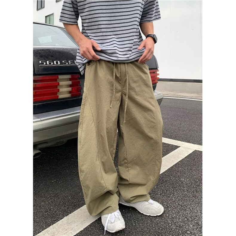 休闲工装裤男士夏季新款日系青少年宽松直筒男生阔腿长裤子KA70,男装工装外套,星座1116A（原606A-3）