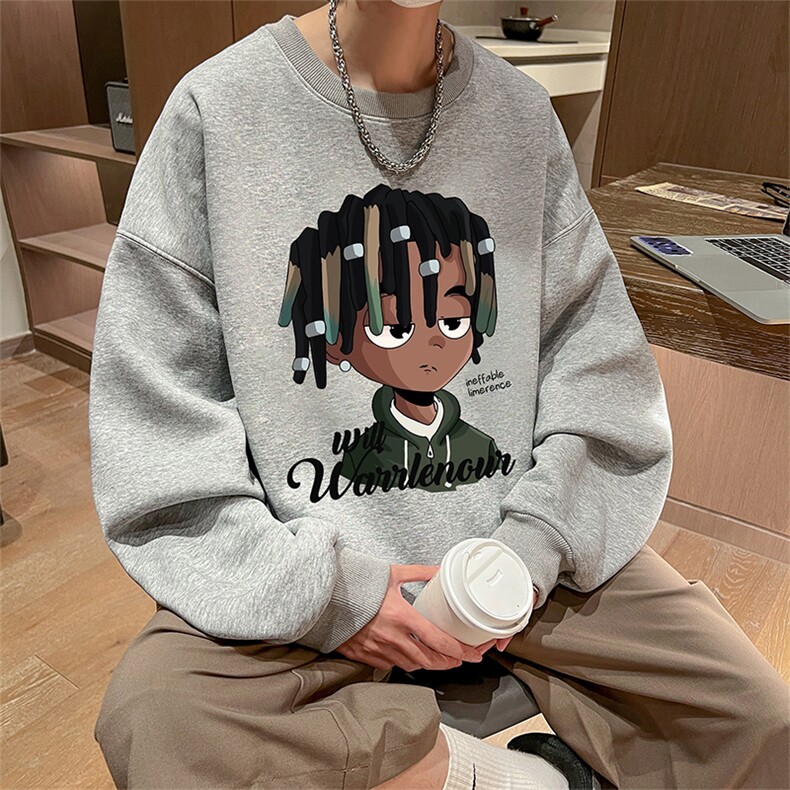 直播360克重磅美式潮牌印花卫衣Y116特P28同步供应华棉品质,男装卫衣,电商A486