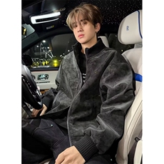 皮衣外套男士春秋季新款美式复古痞帅机车pu皮夹克J768，男装夹克，星座1116A（原606A-3）