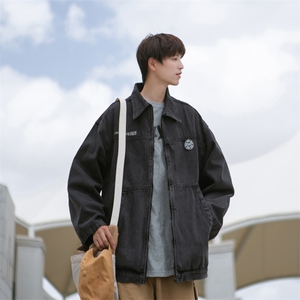 B225-WQ222-P95-X118-棉75.8%粘纤14.9%聚醋纤维9.3%牛仔拉链外套图片