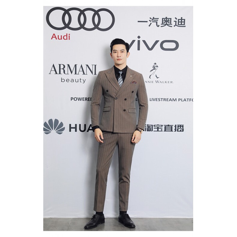 2025新款男士休闲西服潮款双排扣2202-P235,男装西服,星座311B