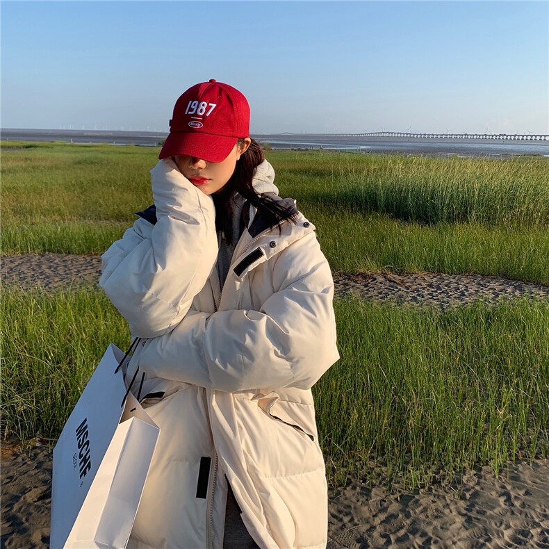 2024冬装新款长款羽绒棉衣宽松大码连帽棉服过膝女装上衣棉袄外套图片