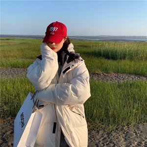 2024冬装新款长款羽绒棉衣宽松大码连帽棉服过膝女装上衣棉袄外套图片