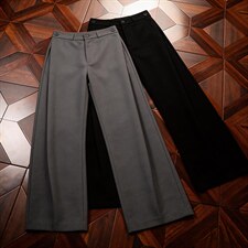 春秋美式高街休闲裤男女垂感阔腿西裤长裤纯色西装裤宽松直筒裤子，男装西服套装，电商A443