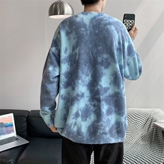 扎染毛衣男秋冬复古潮流打底套头上衣ins渐变圆领GM81P43，男装针织衫/毛衣，星座1116-2