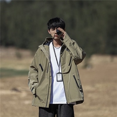 cityboy冲锋衣连帽新款纯色夹克百搭男外穿长袖秋季M24P65，男装夹克，星座1116-2