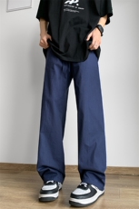 8XL-M特大码肌理感冰丝薄款休闲裤长裤男宽松百搭情侣裤K919P58，男装休闲裤，电商D206-1