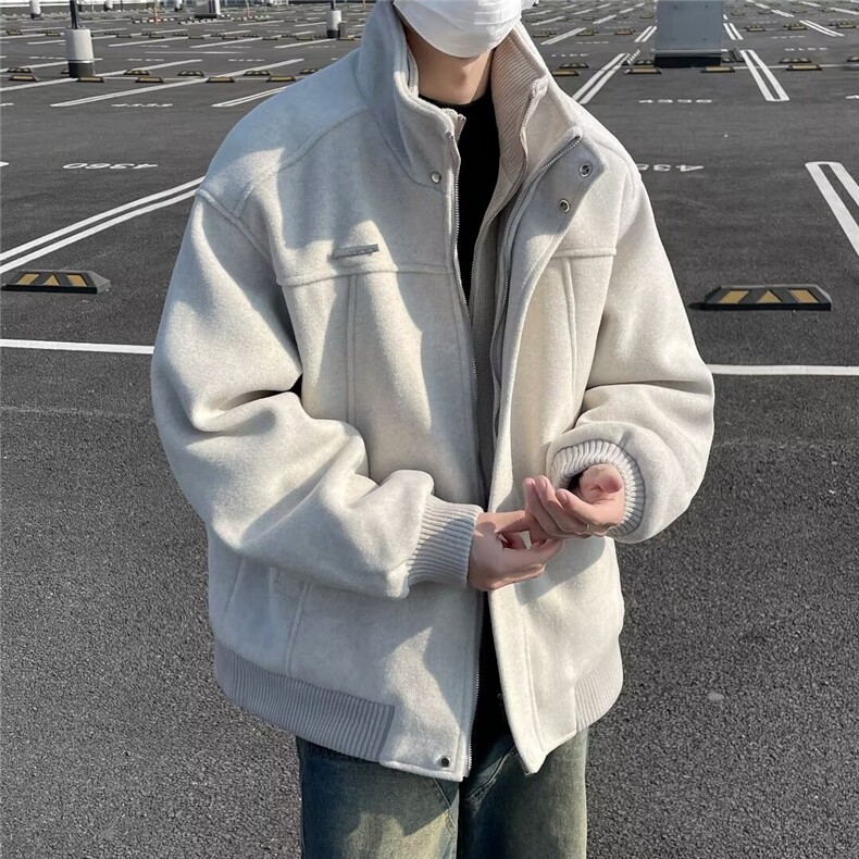 秋冬季美式复古麂皮绒外套男女宽松休闲w9296-p100，女装短外套，星座1109-4