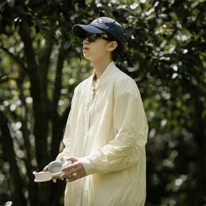 港风大码日系男女户外山系薄款连帽防晒服 XZ213-JKFS03-P75控98图片