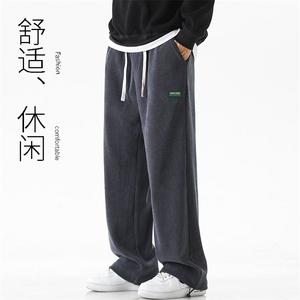 秋季休闲条绒卫裤长裤百搭垂顺抽绳束脚裤    X1882-特批45图片