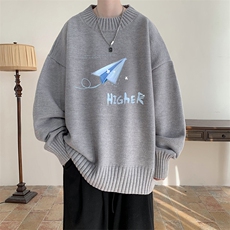 半高领毛衣男士大码针织衫男毛线衣男M18270-P45加绒款-P65，男装针织衫/毛衣，电商A040
