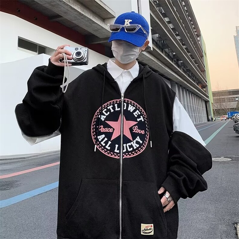 男春季新款可拆卸卫衣开衫TW11P45,男装卫衣,星座1116-2