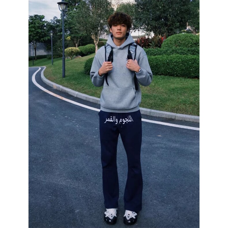 春夏新款刺绣印花小脚裤男潮韩版修身潮流长裤子男,男装休闲裤,四季星座505