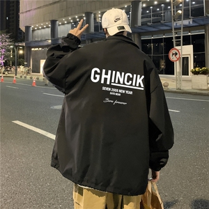 ！23秋季新款宽松大码港风GH印花夹克外套JK16123-P50控68图片