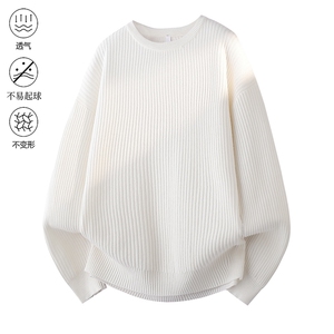 2025秋冬加厚高品质设计感纯色街头圆领轻奢针织毛衣MZ84-P48图片