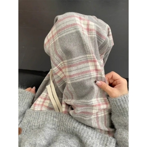 女风 加绒毛呢格子休闲阔腿裤ZK0310-P48 加绒55图片